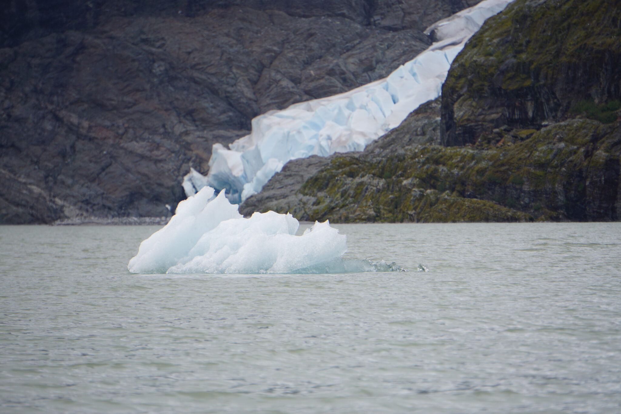 Geomorphology - A chunk of ice that calved from Mendenhall Glacier ...
