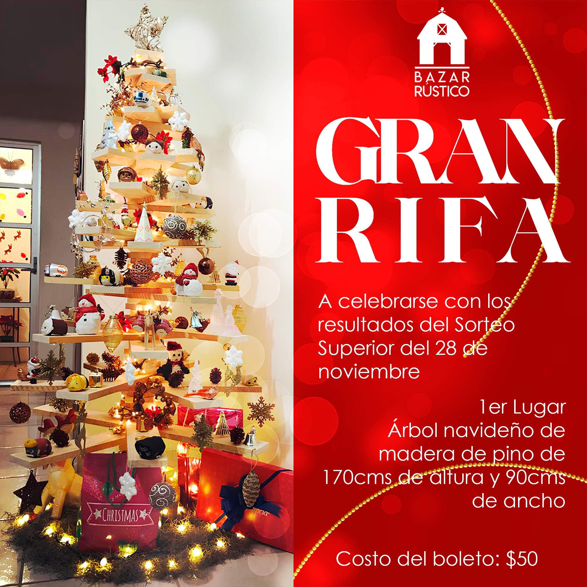 Bazar - Gran Rifa Navideña Se llevará a cabo con los números ganadores ...