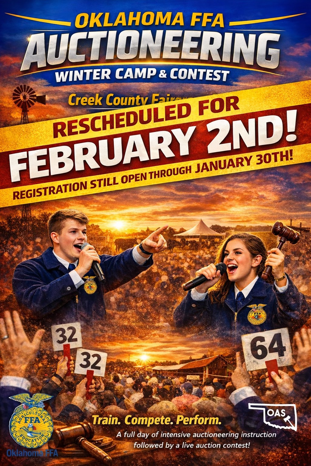 Oklahoma - 🚨 IMPORTANT UPDATE – OKLAHOMA FFA AUCTIONEERING CDE 🚨 Due to ...