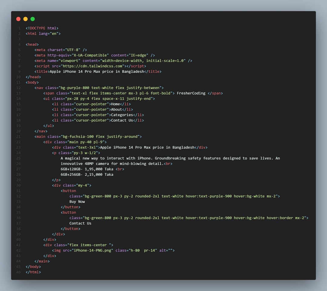 FresherCoding - Simple Landing Page Using HTML & CSS.🔥🔥...