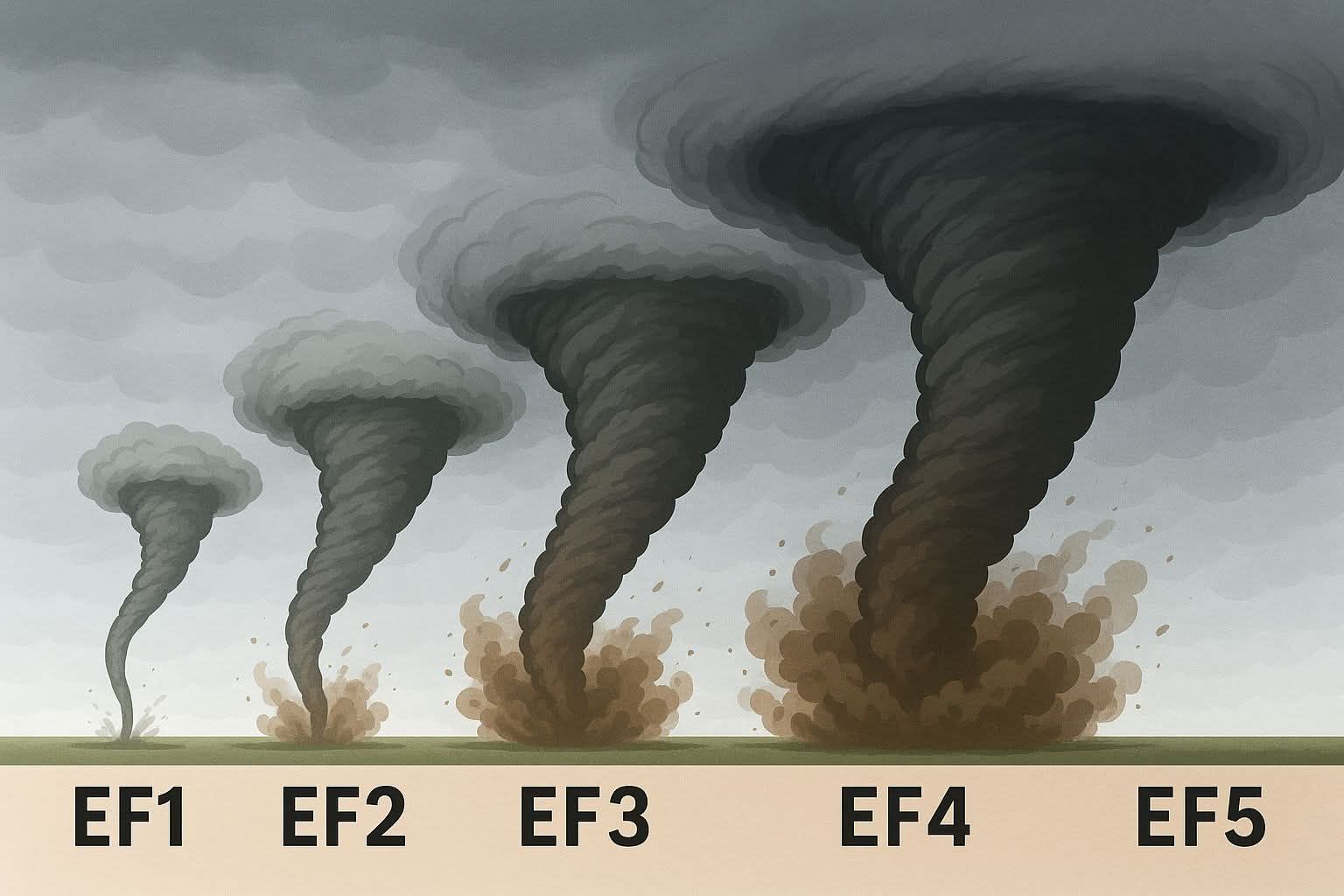 ef9 電動ファン ef2 ef3 ef4 ef5 ef6 ef7 ef8 Curiosidades | Los #tornados se clasifican según la intensidad del