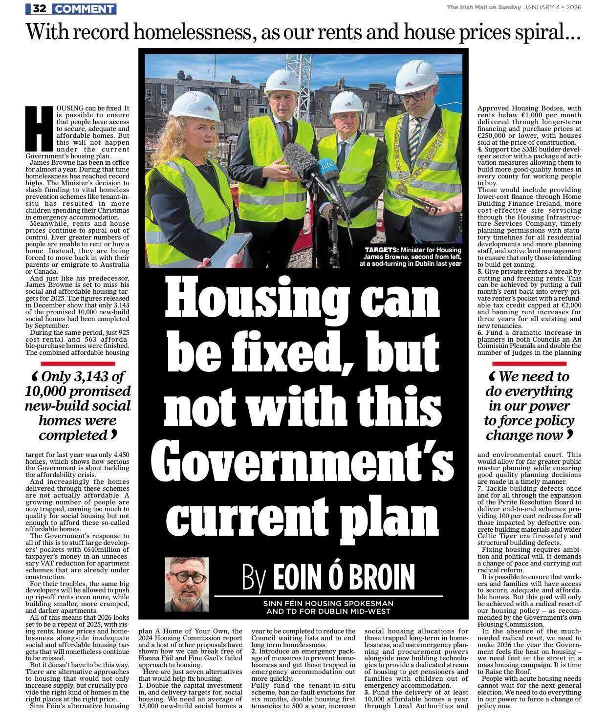 Housing can be fixed, but not with... - Cathy Bennett TD | Facebook