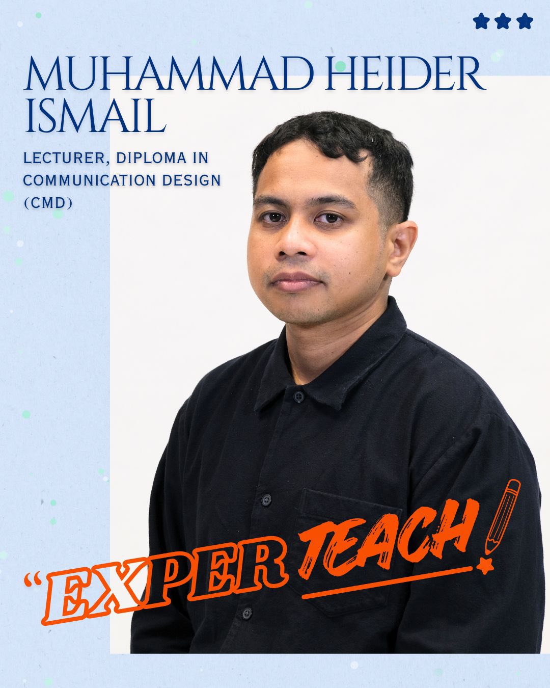 Meet CMD lecturer, Heider. After... - Temasek Polytechnic | Facebook