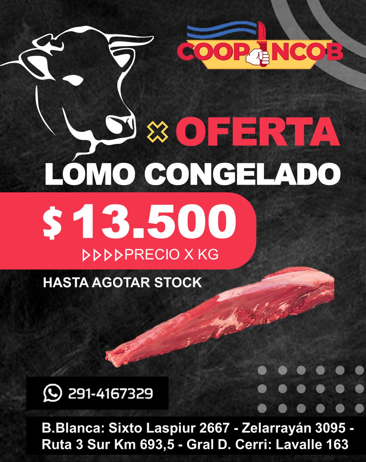 Frigorífico - 🥩 ️ LOMO CONGELADO A PRECIO CONGELADO ️🥩 Solo por tiempo ...