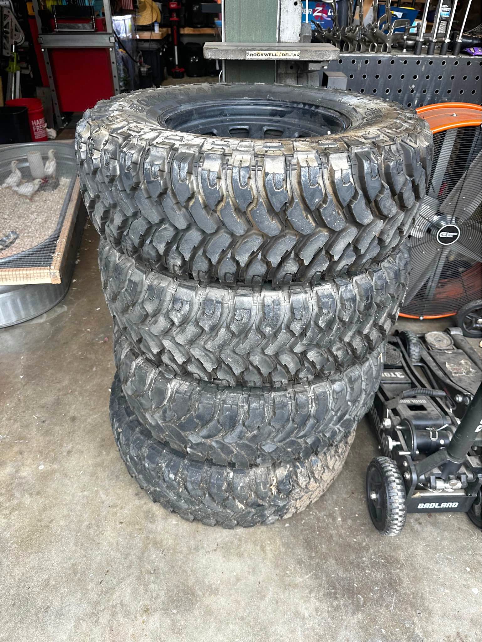 Mud terrain tires with steel rims for Toyota 4runner or pickup - Car ...