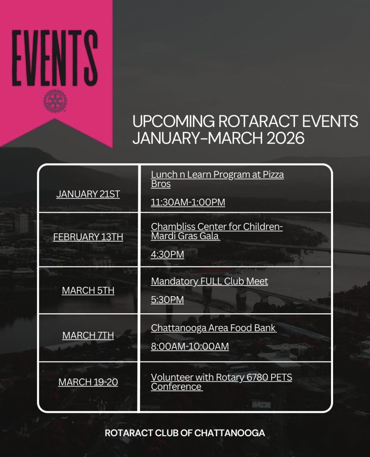 Rotaract Club of Chattanooga | Downtown Chattanooga TN