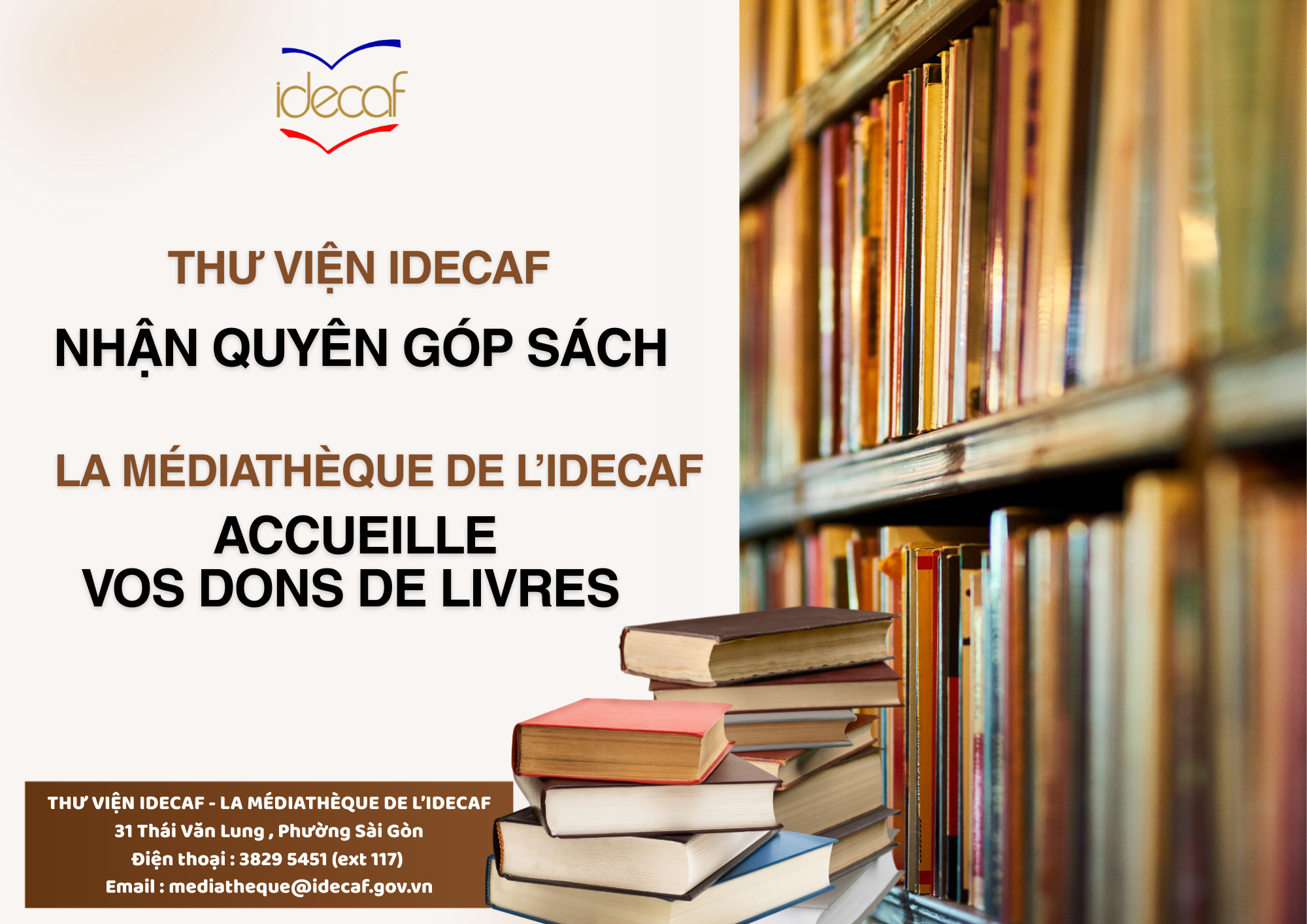 Idécaf - Thư viện IDECAF tiếp nhận sách mọi thể loại – mọi ngôn ngữ, từ ...