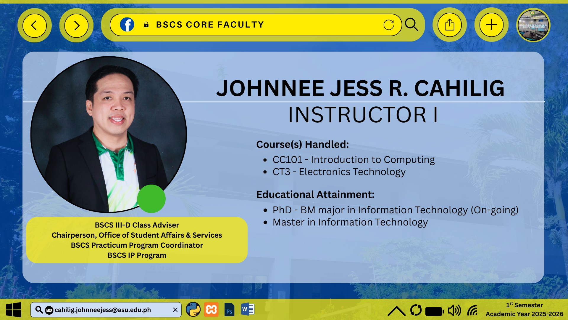 ASU - Ibajay Computer Science Program