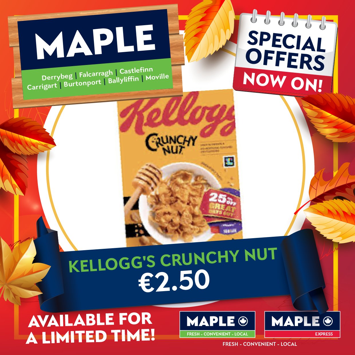MAPLE - 🥜🥣 KELLOGG’S CRUNCHY NUT – ONLY €2.50! 🥣🥜 The irresistibly ...
