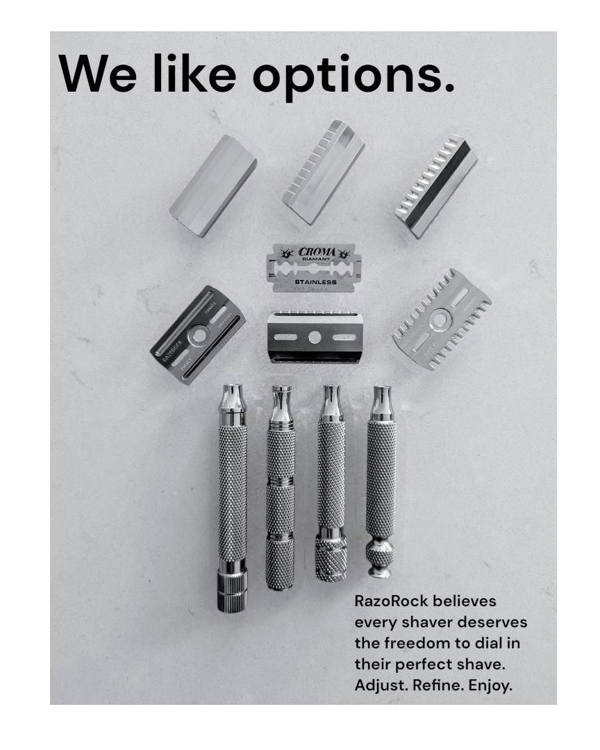 RazoRock DAILY smooth & grooved (standard plates) There will also