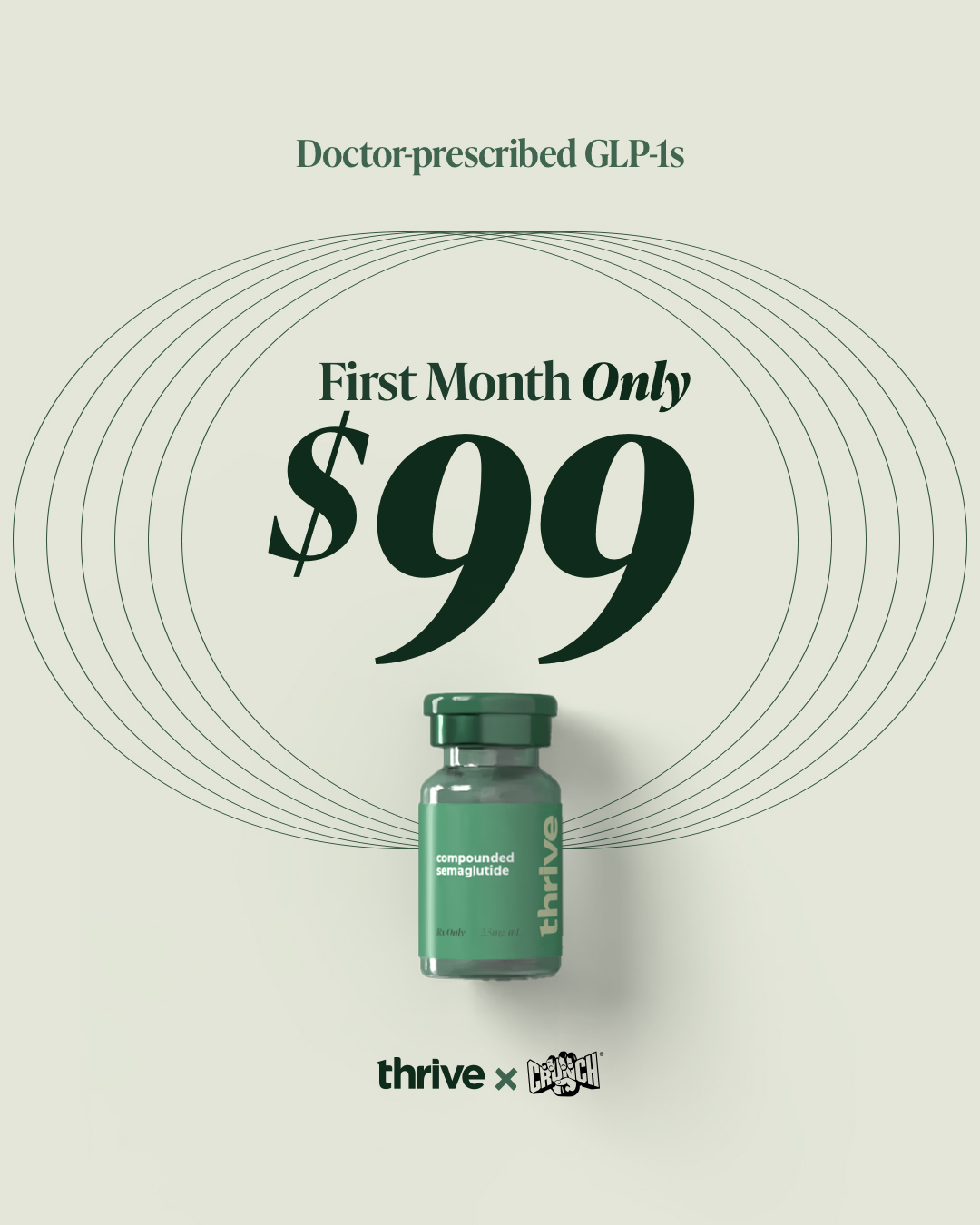 Feel stronger, healthier, and more in control with Thrive. Get started with physician-led GLP-1s for just $99 with code SAVE150. Access your exclusive discount at https://bit.ly/CrunchThrive Only available at participating Crunch locations
