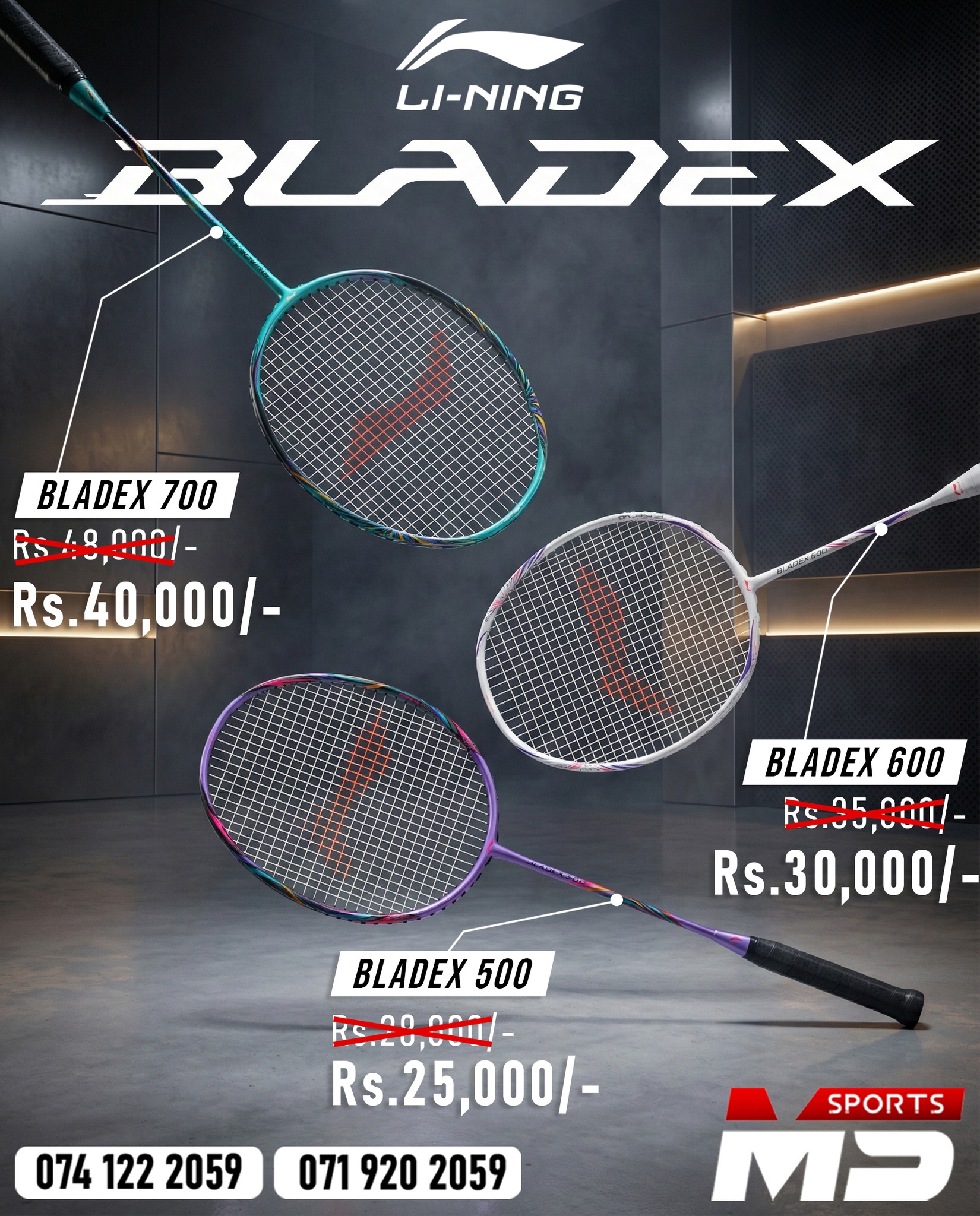 ? LI-NING BLADEX SERIES – SPECIAL PRICES ? Elite rackets built 