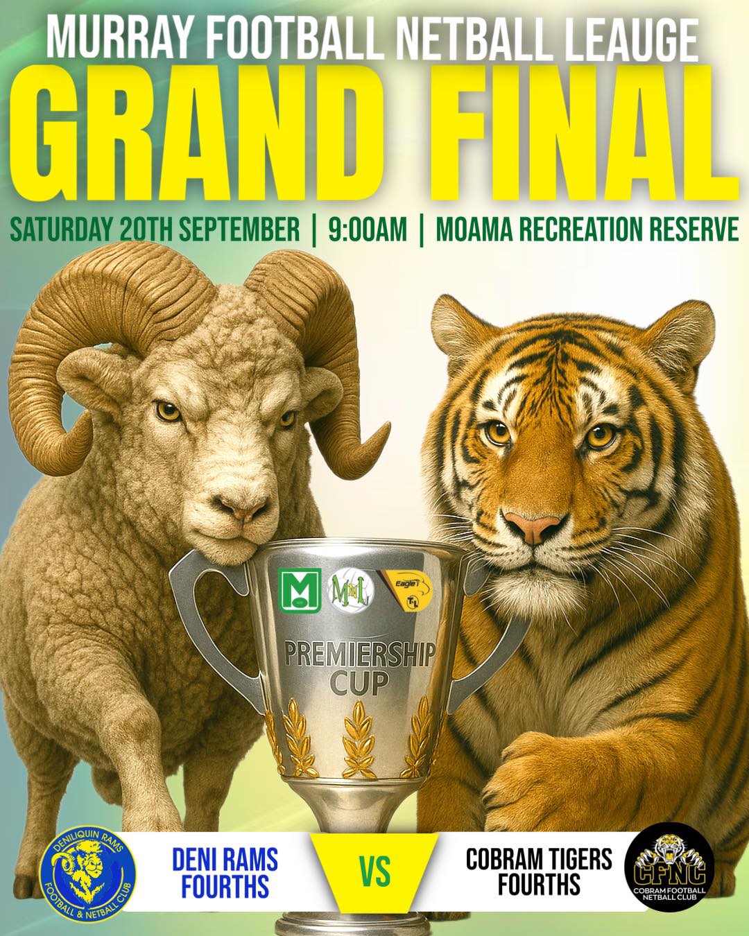 🟡🔵 GRAND FINAL... - Deniliquin Rams Football Netball Club | Facebook