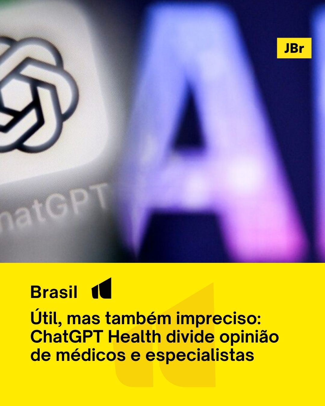 Jornal - A OpenAI lançou no início de janeiro o ChatGPT Health, que ...