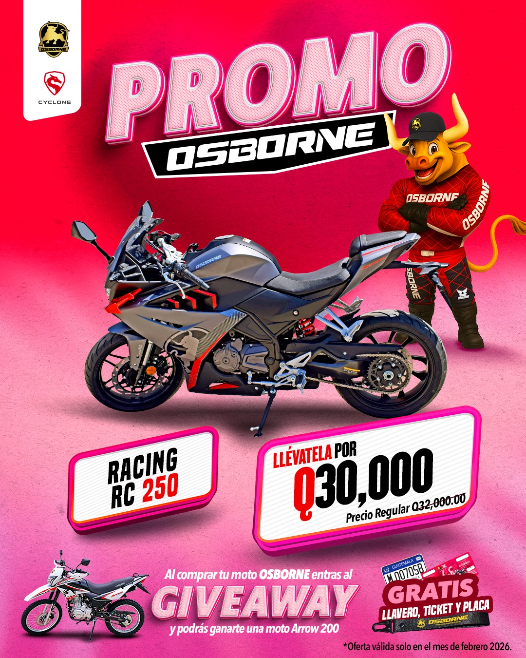 Osborne - 🔥 😍Promoción especial de Febrero 😍 🔥 Al comprar tu moto ...