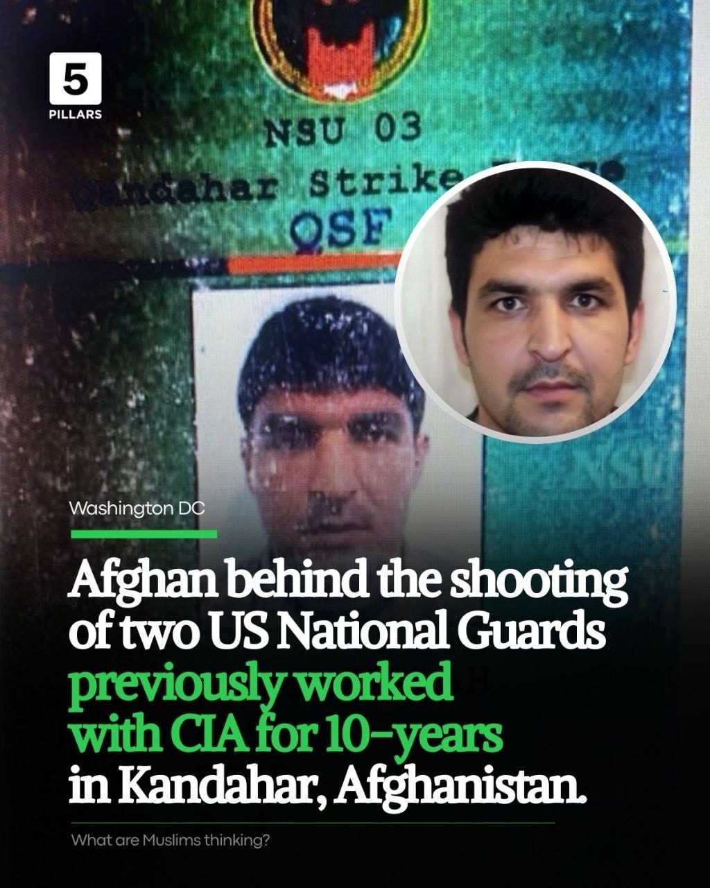 5Pillars - Rahmanullah Lakanwal, 29, is the confirmed suspect behind ...
