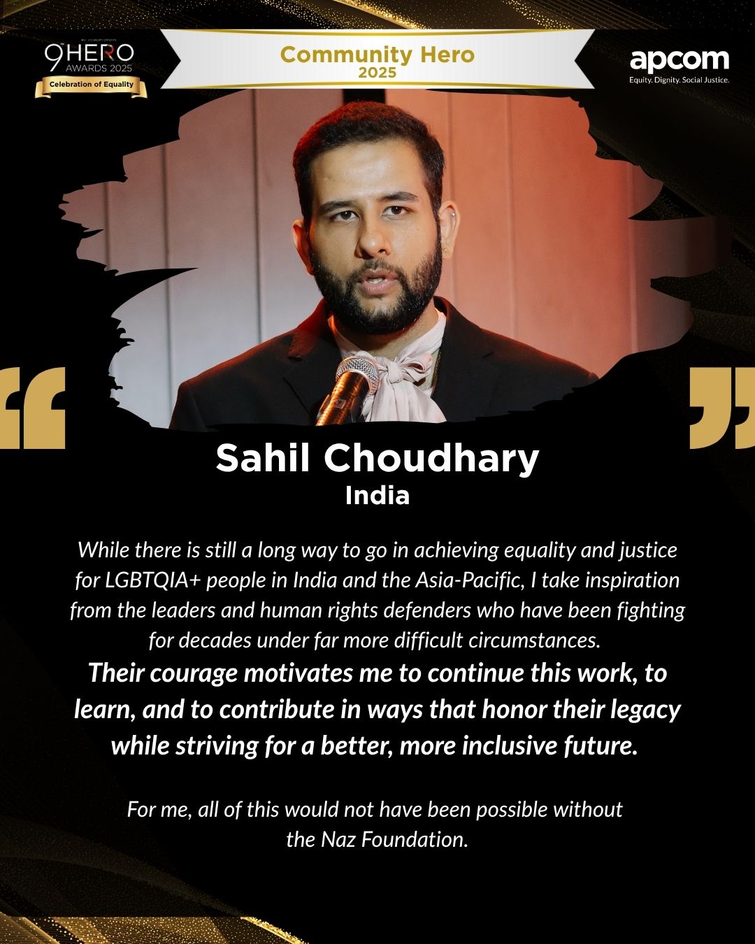 APCOM - 🏆Meet Our HERO! Sahil Choudhary (India), Community Hero 2025 ...