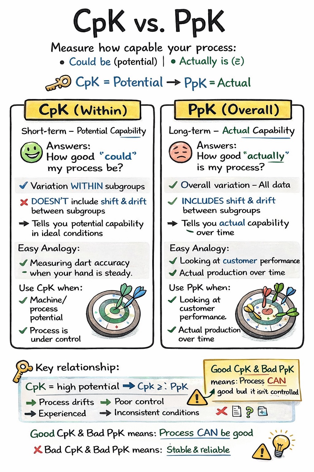 Lean - Good Cpk + Bad Ppk = Process has potential, but isn’t controlled ...