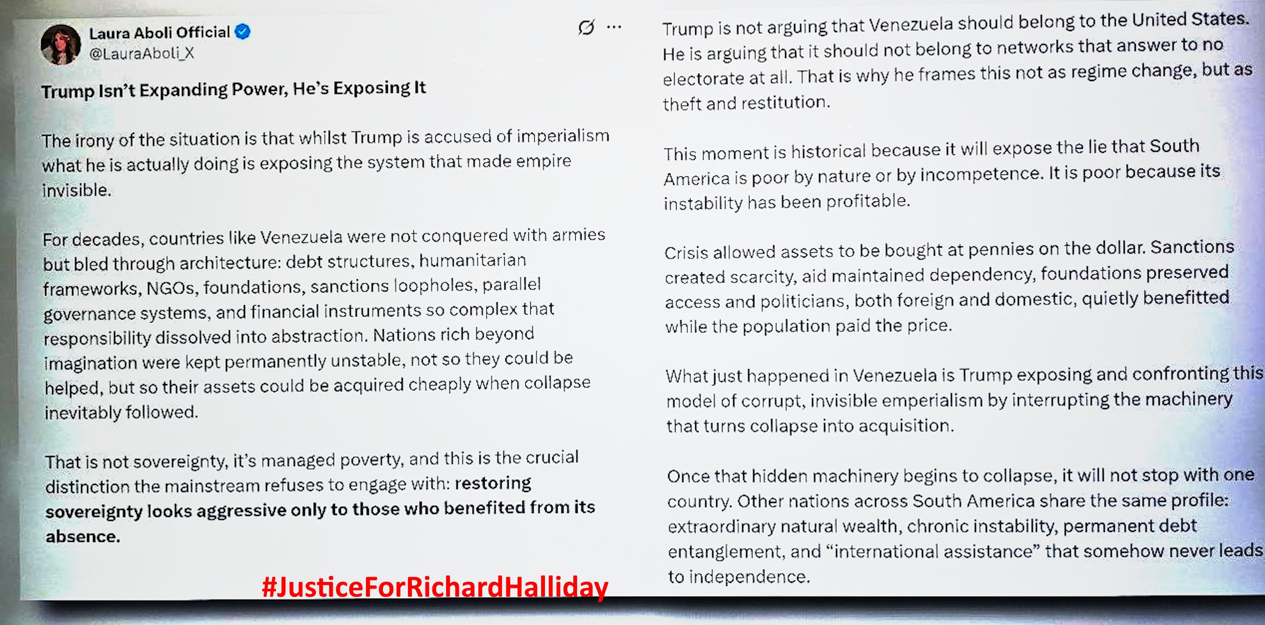 Find - Laura Aboli's powerful post nails it: President Trump's takedown ...