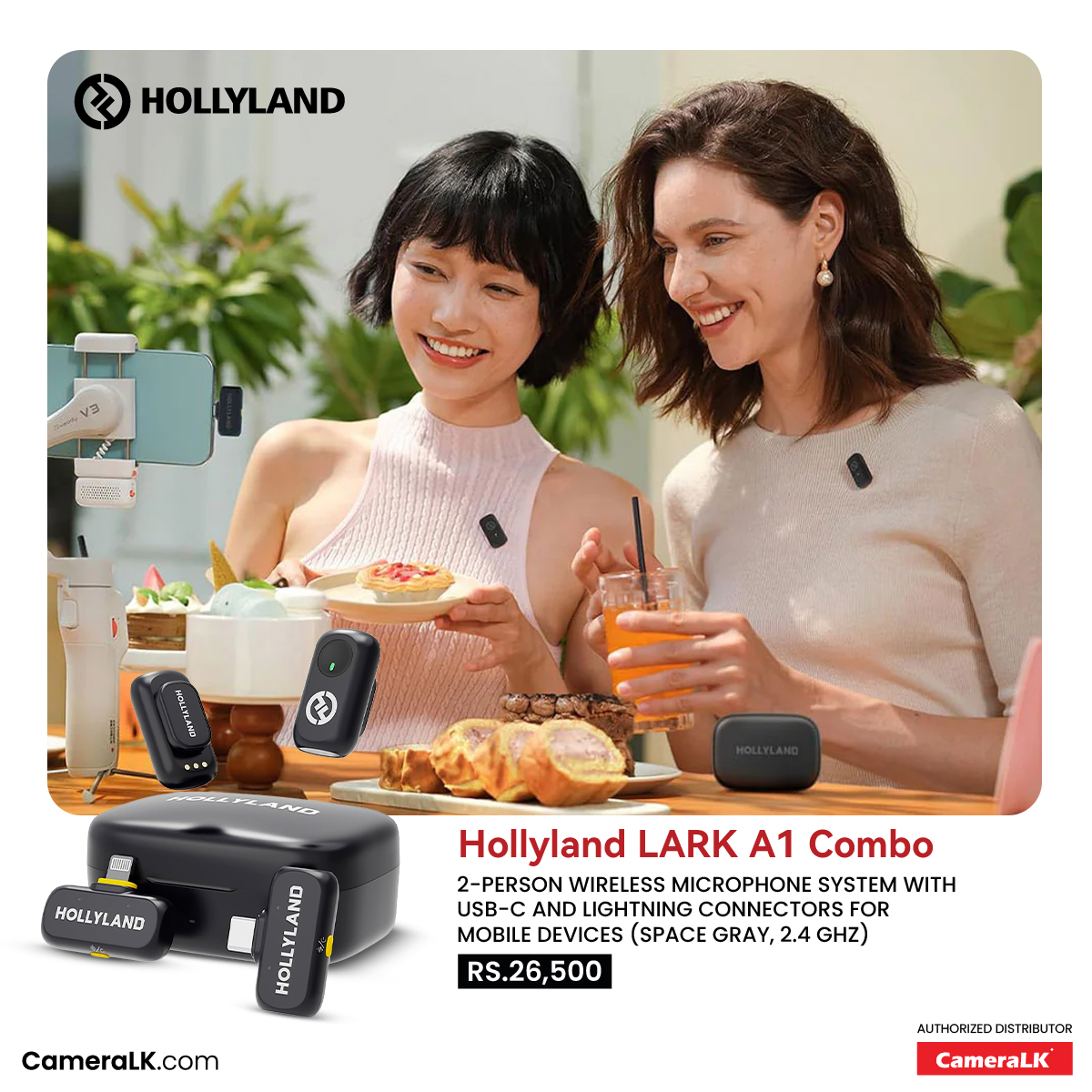 CameraLK - Hollyland LARK A1 Combo 2-Person Wireless Microphone System ...