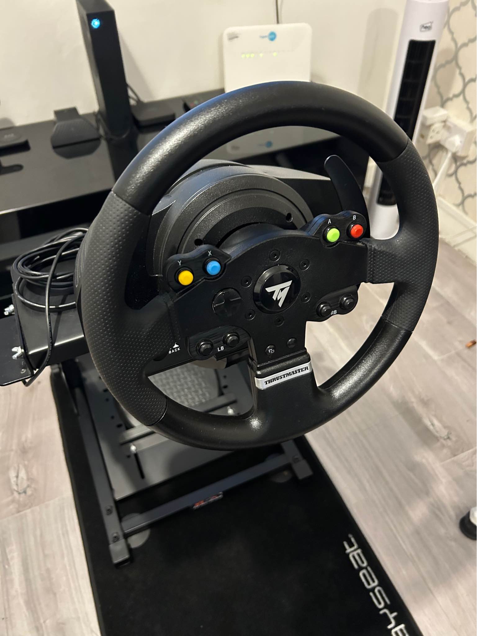 Thrustmaster TMX pro force feedback wheel rig & playseat mat setup ...