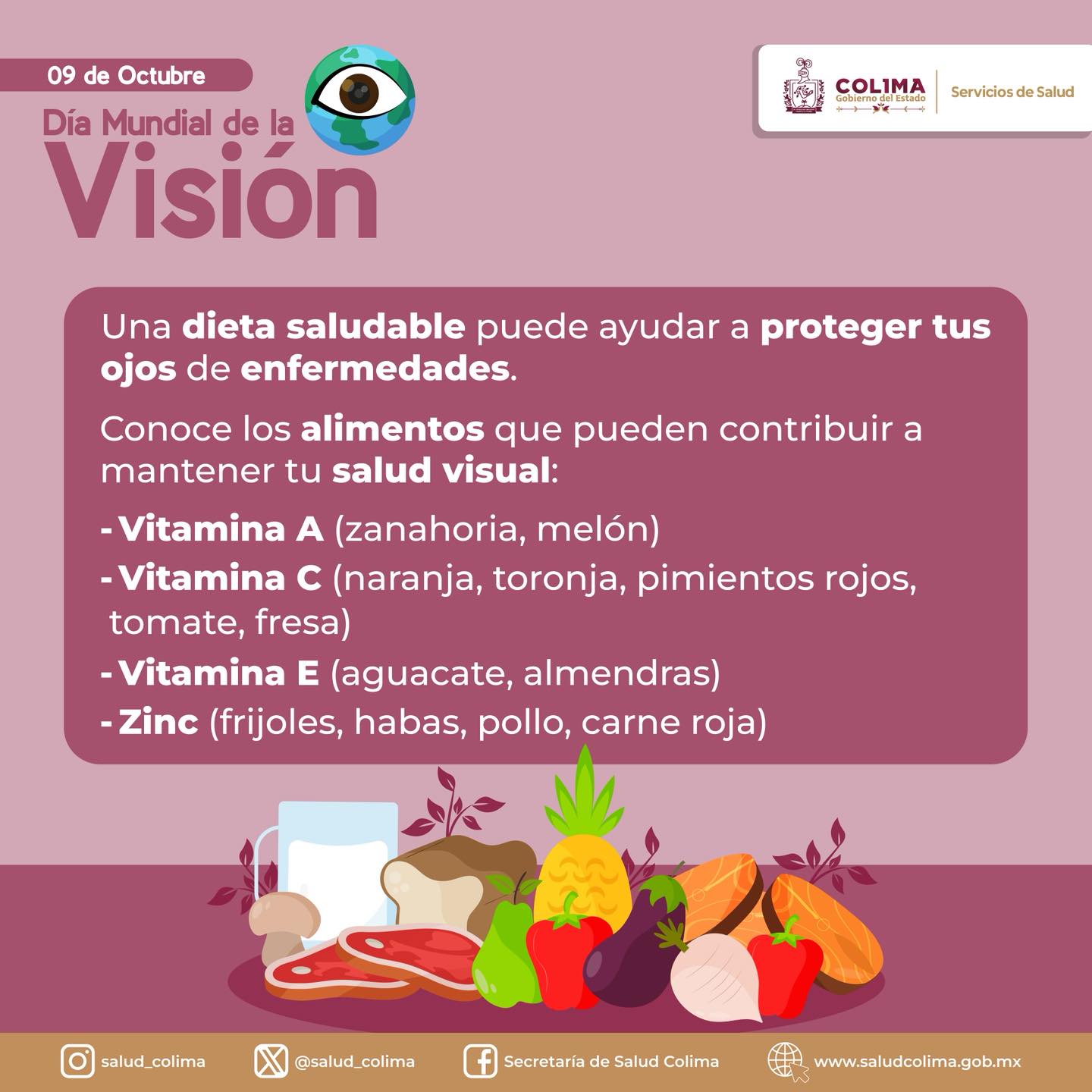 Secretaría - 🍊 Conoce los alimentos que ayudan a cuidar tu vista y ...
