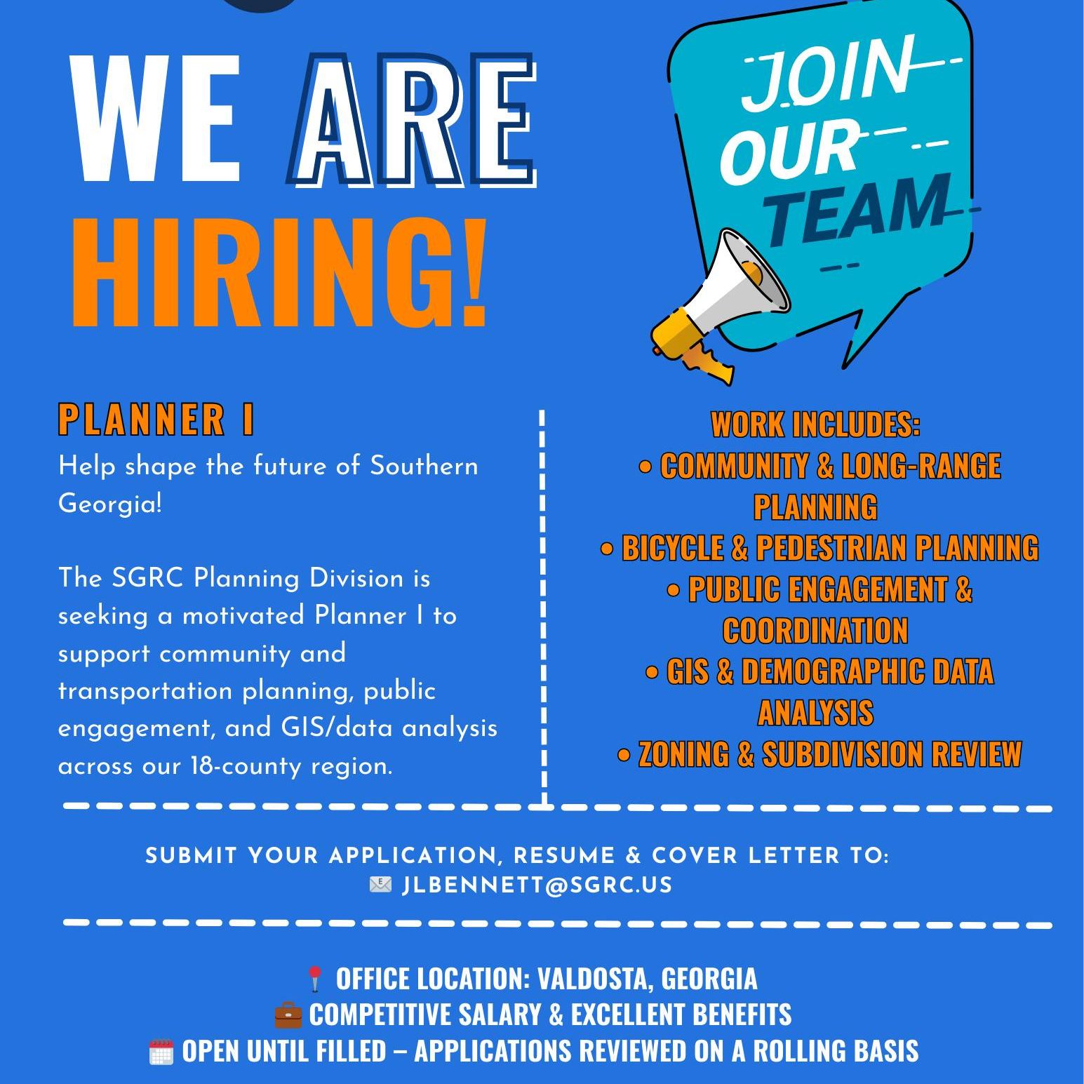 📣 We’re Hiring!... - Southern Georgia Regional Commission | Facebook