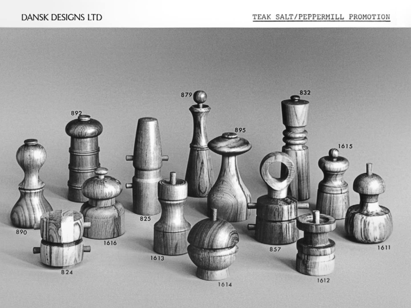 Vintage Dansk pepper mills collection