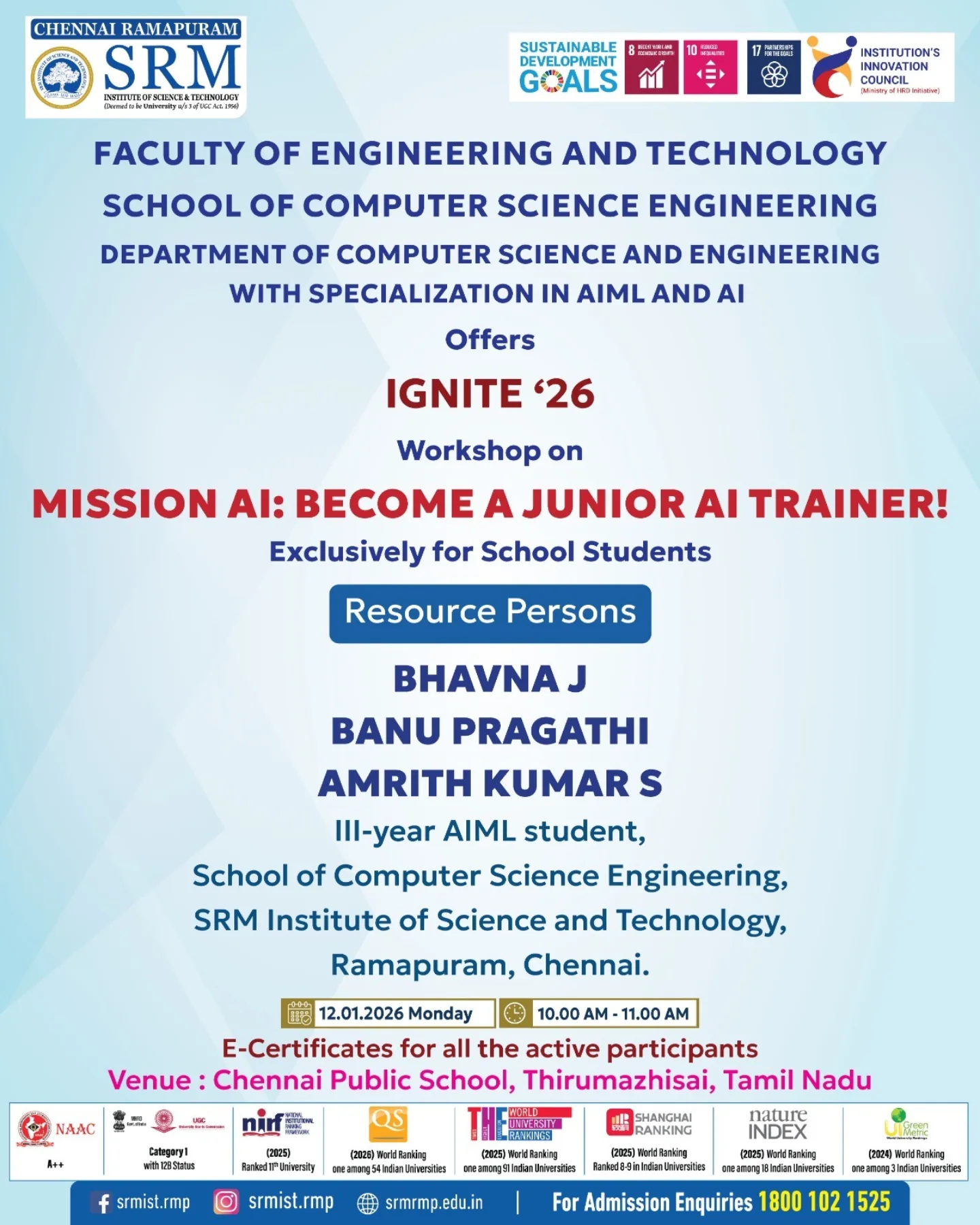 SRM - 🚀 *IGNITE ’26 – Mission AI: Become a Junior AI Trainer!* SRM ...