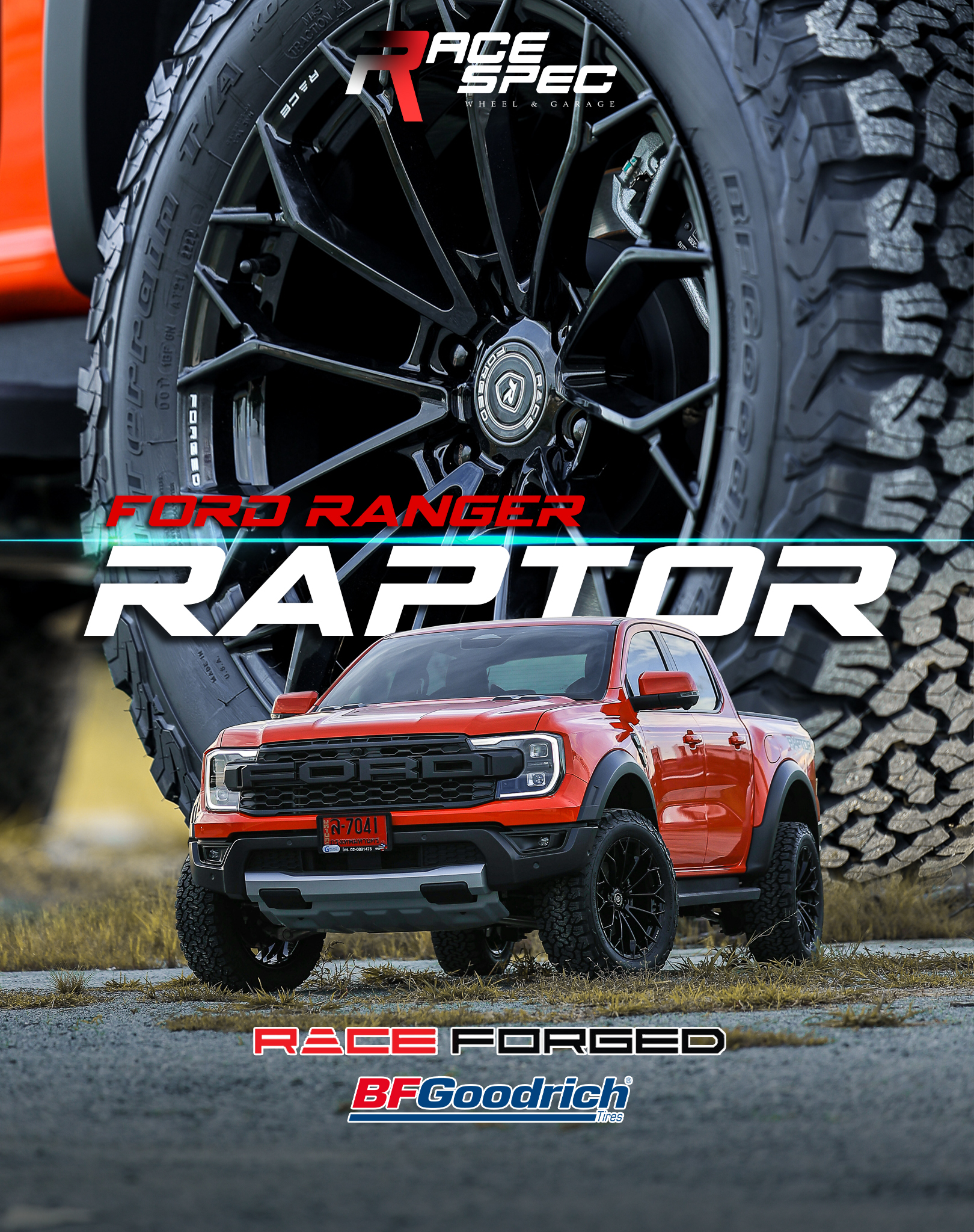 Ford Ranger Raptor มาแต่งกันต่อเนื่อง - ล้อ Forged แท้ Monoblock Race ...