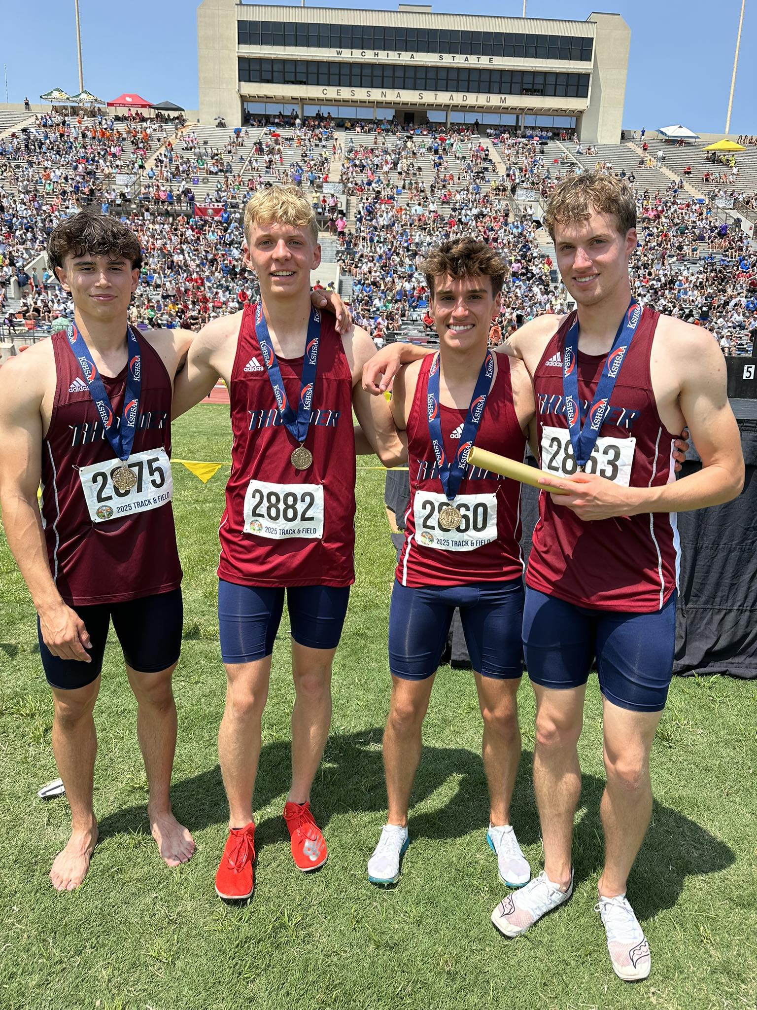 5A Boys 4x800m relay state champion? Michael Bianca, Max Brown 