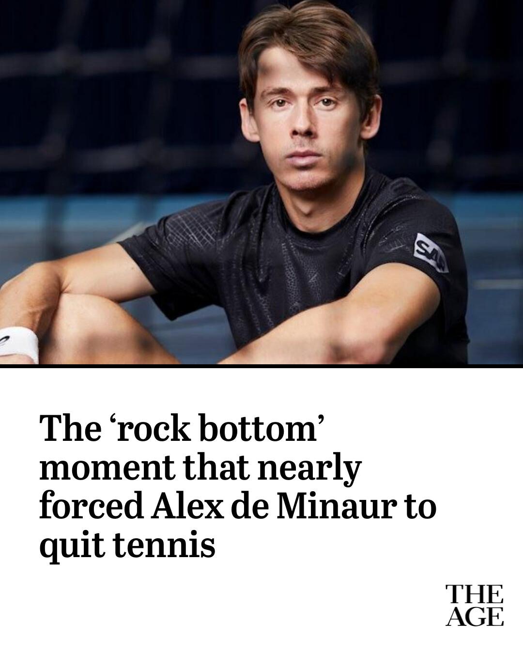 The Age - Australia’s best tennis player, Alex de Minaur, reflects on ...