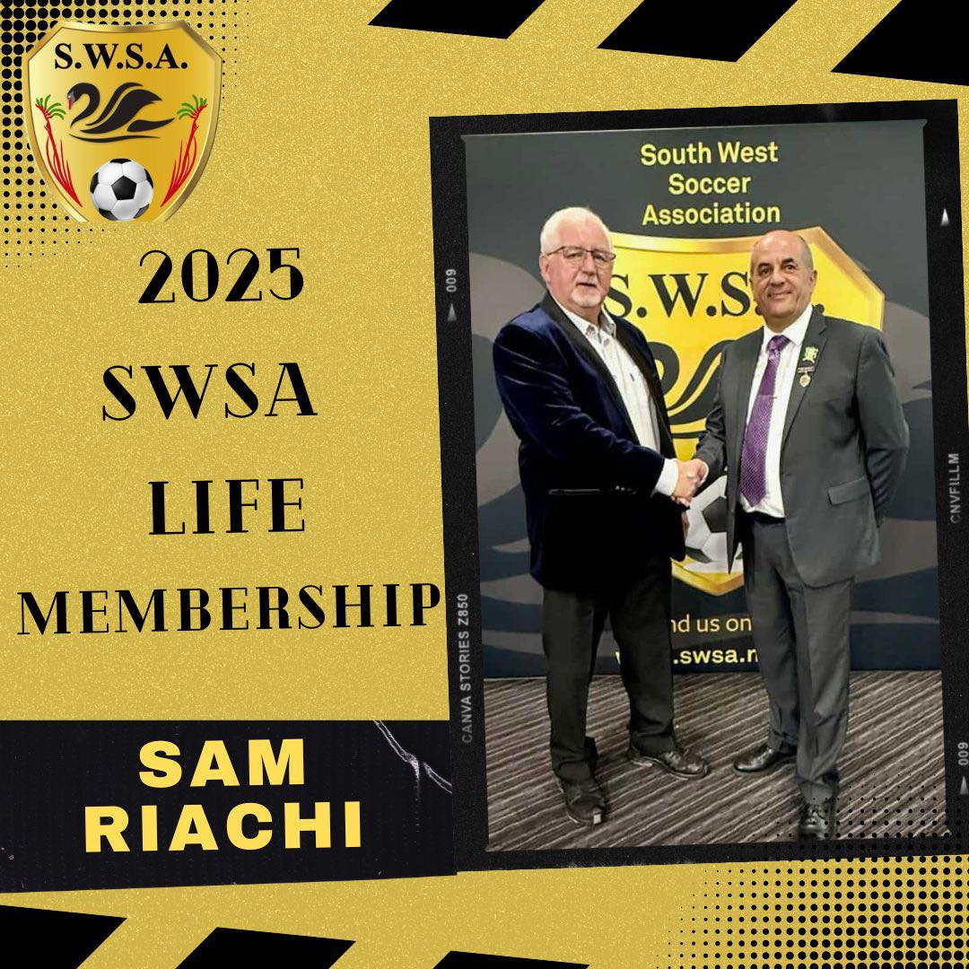 Bunbury - 🎉 CONGRATULATIONS SAM RIACHI – SWSA LIFE MEMBER! 🙌⚽️🇮🇹 We are ...