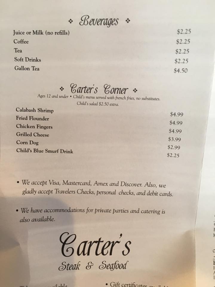 Carter's Steak and Seafood | Inman SC