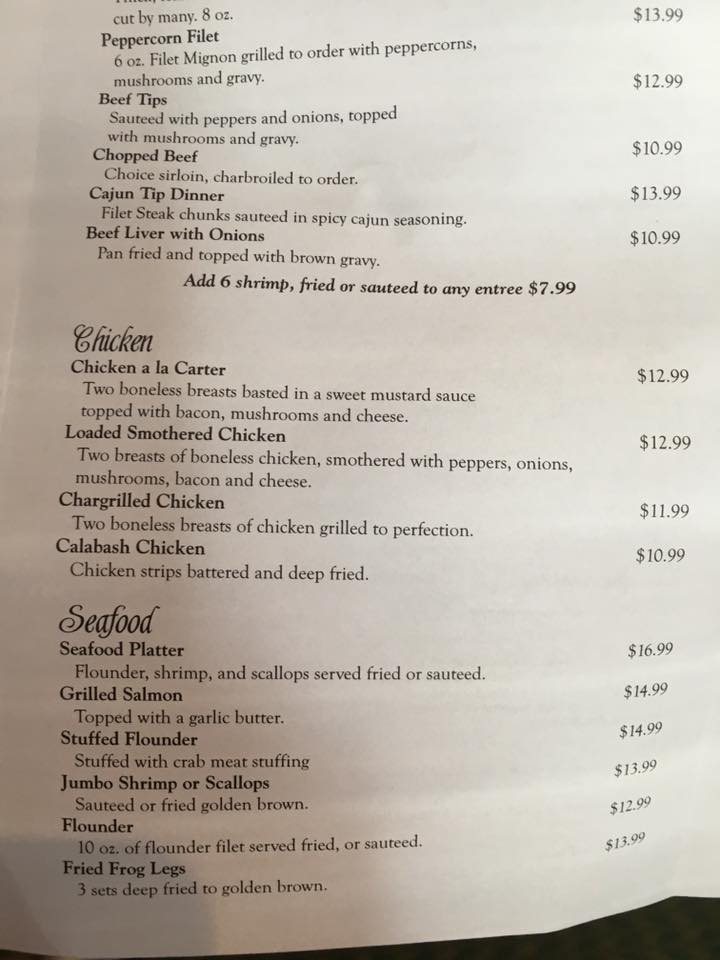 Carter's Steak and Seafood | Inman SC