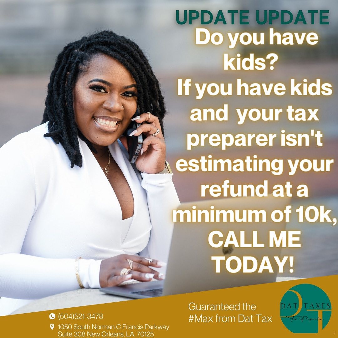 DAT TAXES - Do you know how much you can get on your tax... | Facebook