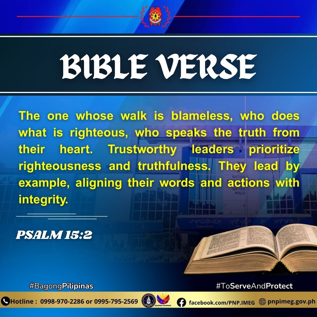 Integrity - Bible Verse of the Day The one whose walk is blameless, who ...