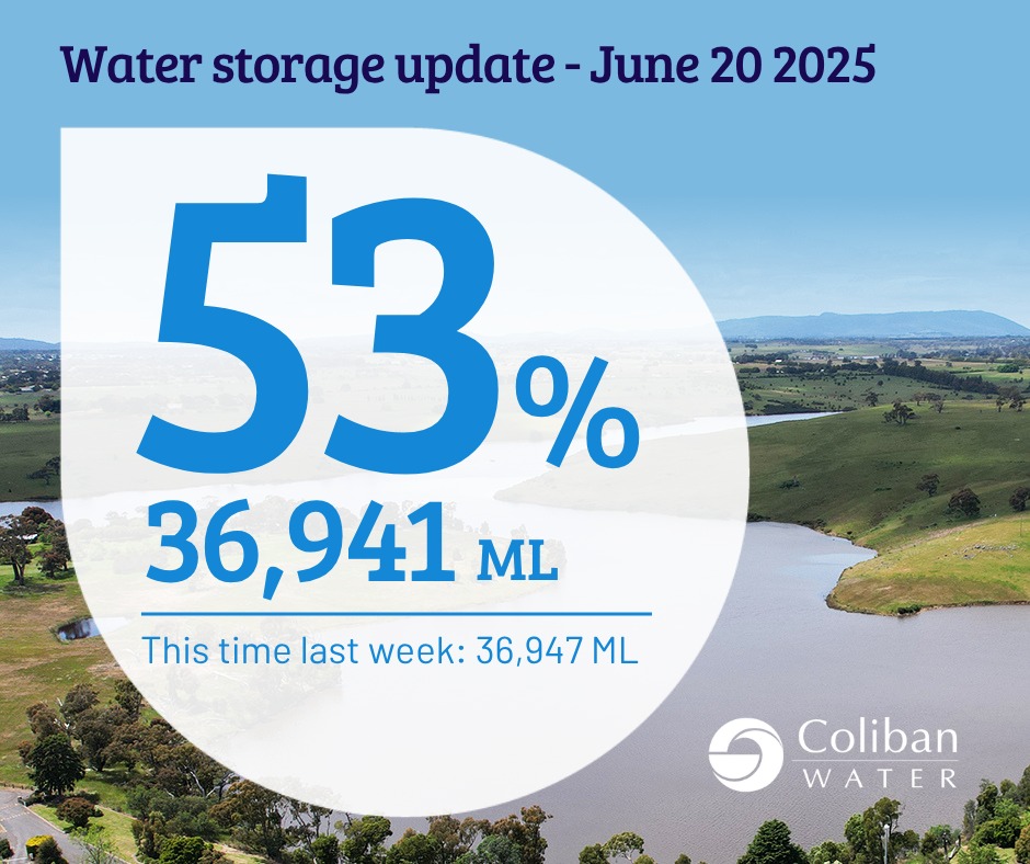 Coliban - Water storage levels - 20 June 2025 Combined water storages ...