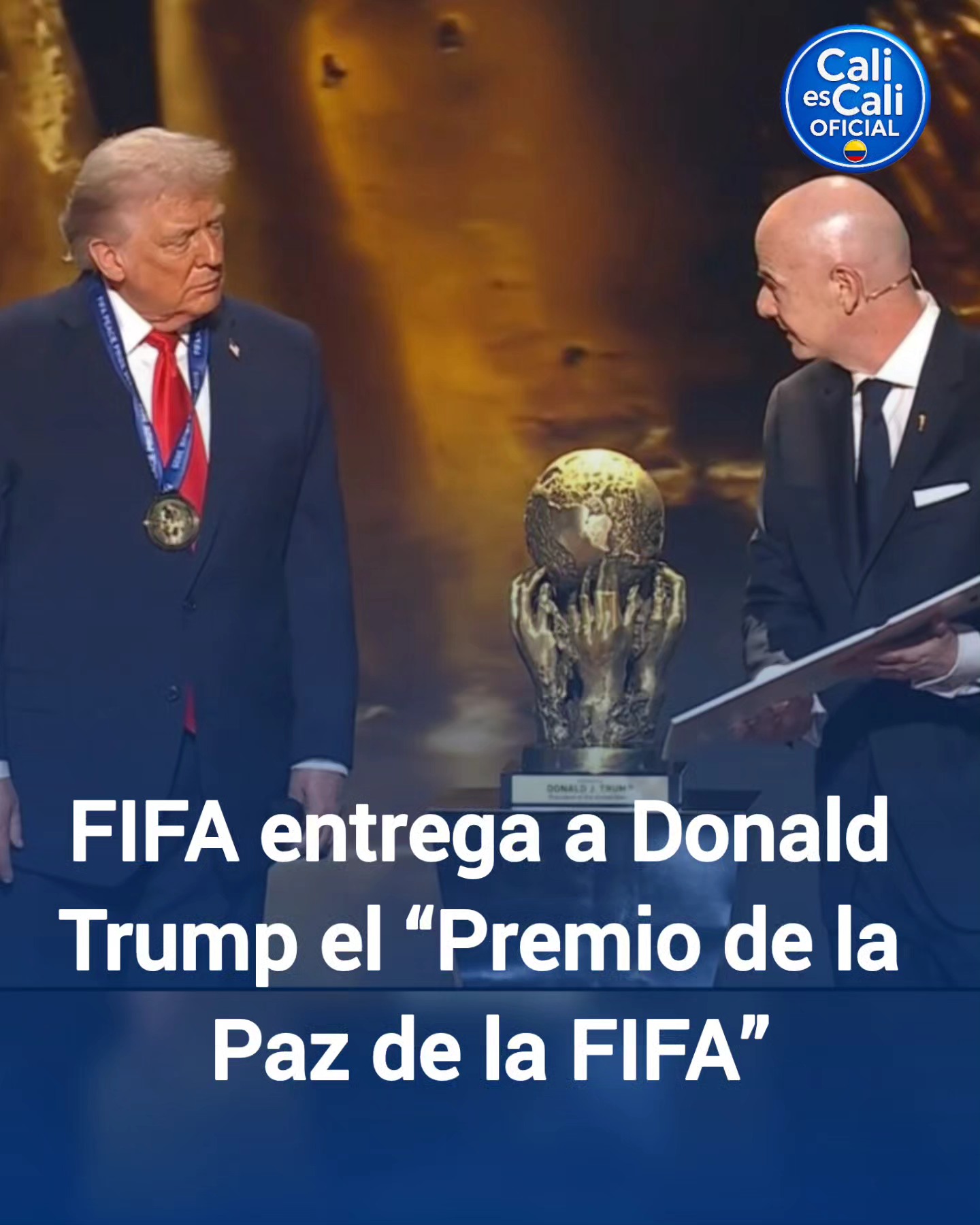 Cali - Donald Trump recibe el primer “FIFA Peace Prize” durante el ...