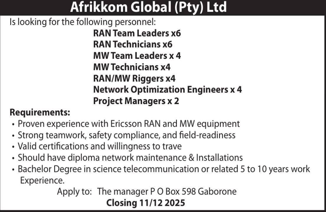 Jobs Botswana - Jobs Botswana added a new photo.