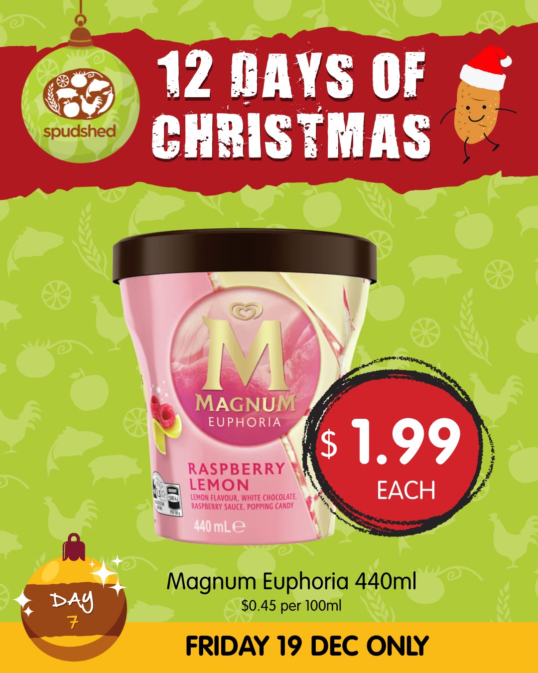 Spudshed - 𝟭𝟮 𝗗𝗮𝘆𝘀 𝗼𝗳 𝗖𝗥𝗔𝗭𝗬 𝗖𝗛𝗘𝗔𝗣 𝗖𝗵𝗿𝗶𝘀𝘁𝗺𝗮𝘀 𝗢𝗳𝗳𝗲𝗿𝘀 🎁 We’re counting ...