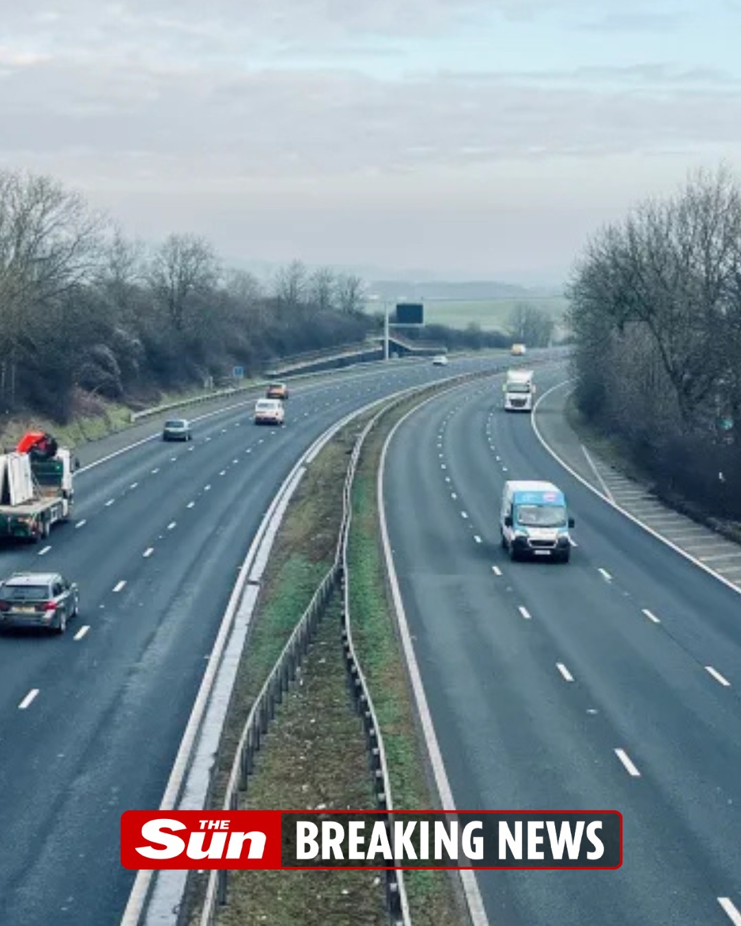 The Sun - Two major motorways closed after serious crashes as drivers ...