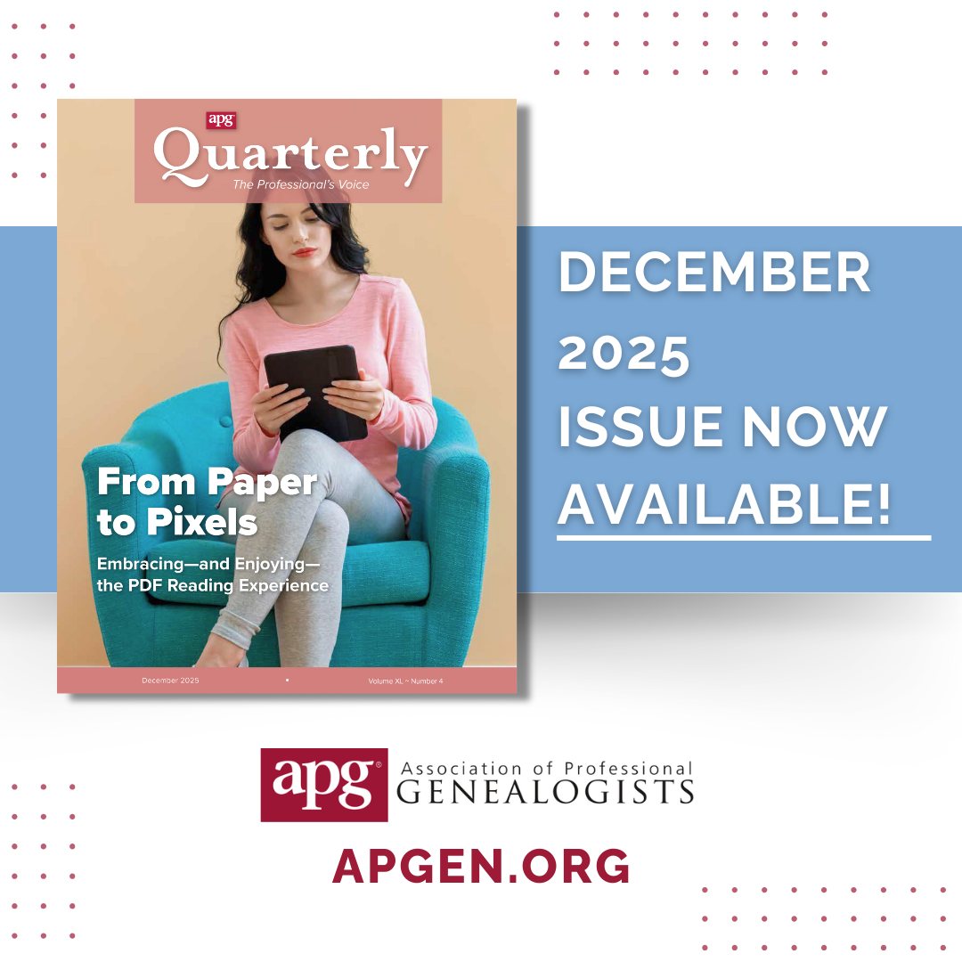 Association - The December 2025 issue of the APG Quarterly is now ...