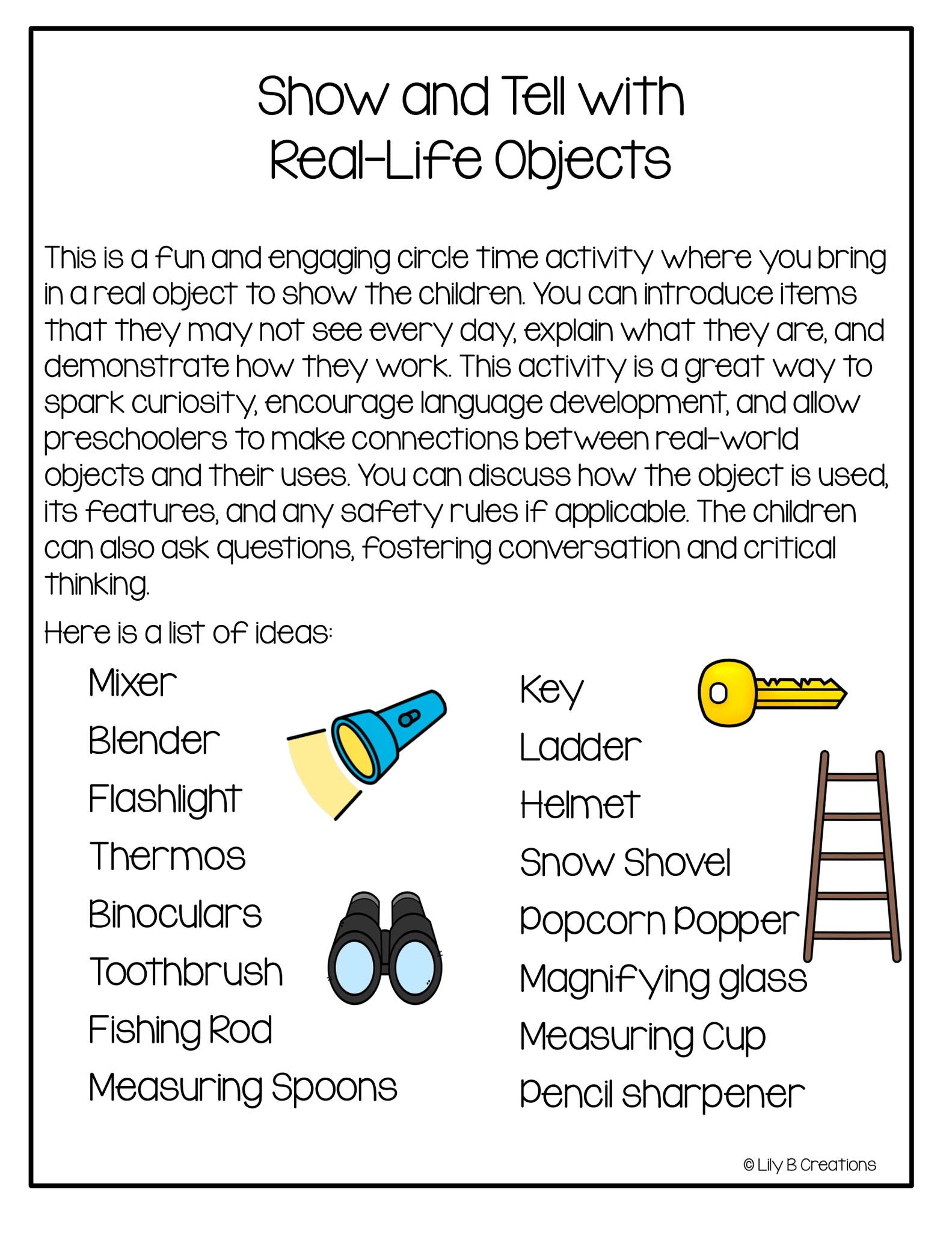 Preschool Activities By Lily B Creations
