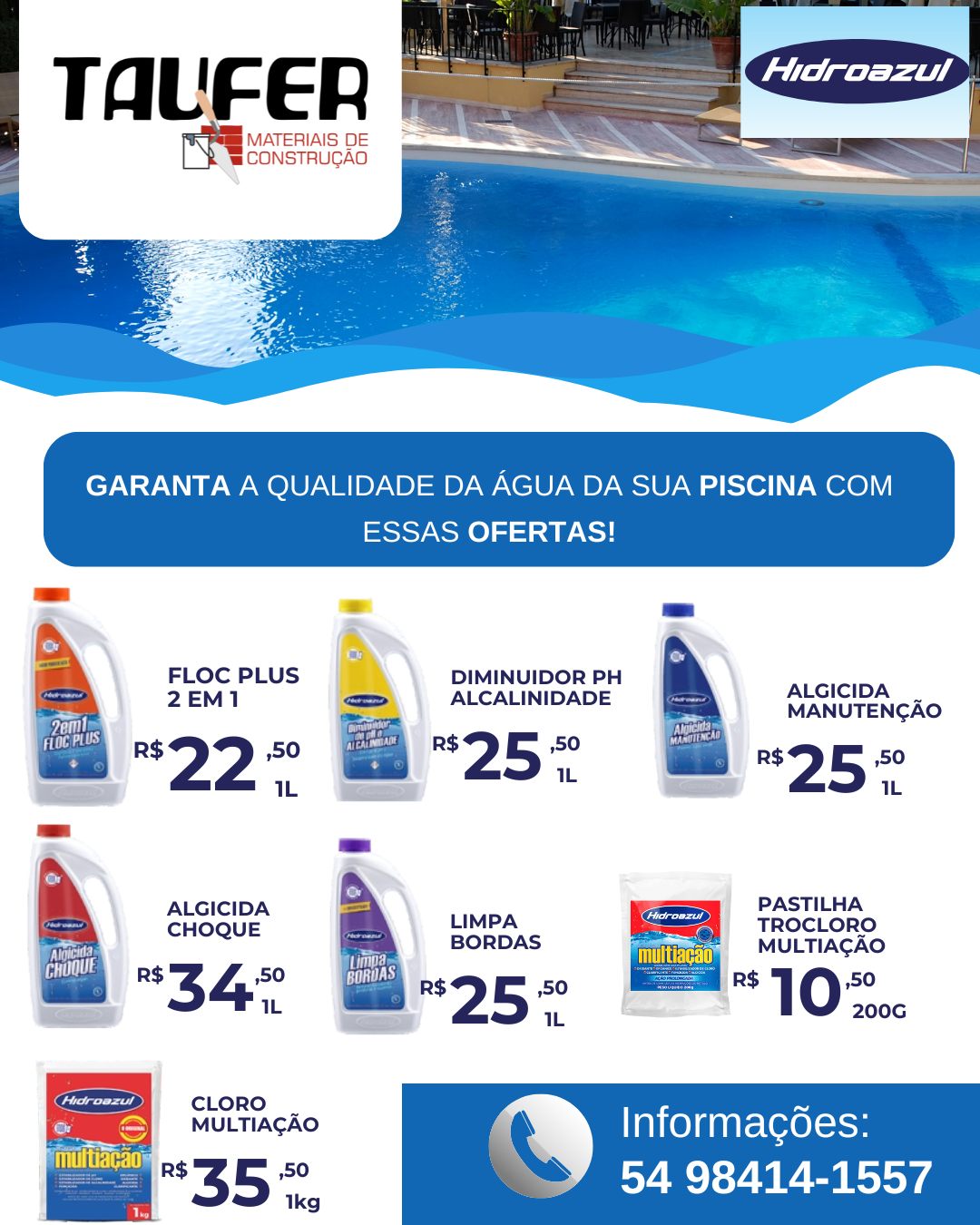 Construtora - 💦 Cuide da água da sua piscina e aproveite essas ofertas ...