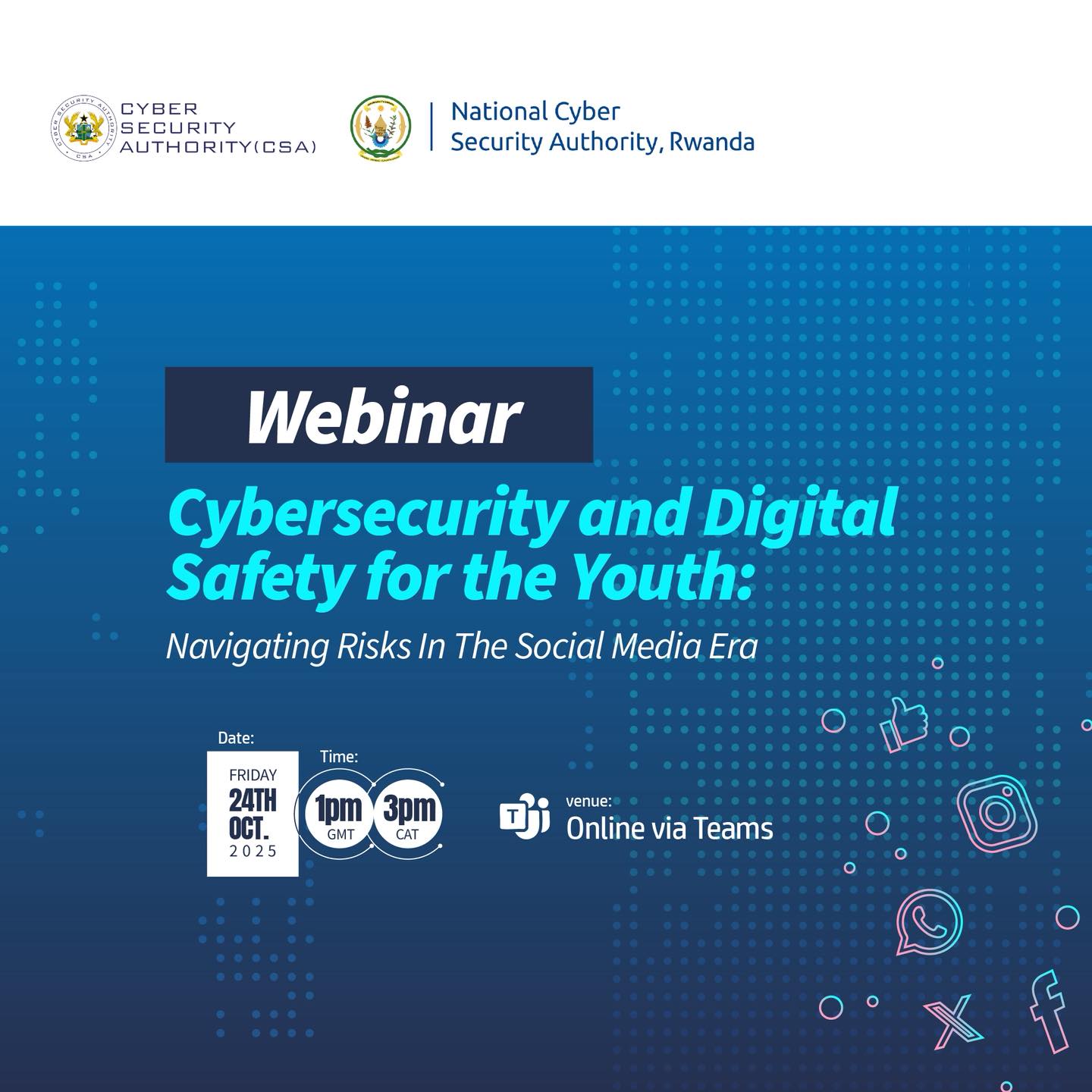 📢 Join us this Friday,... - Cyber Security Authority Ghana | Facebook