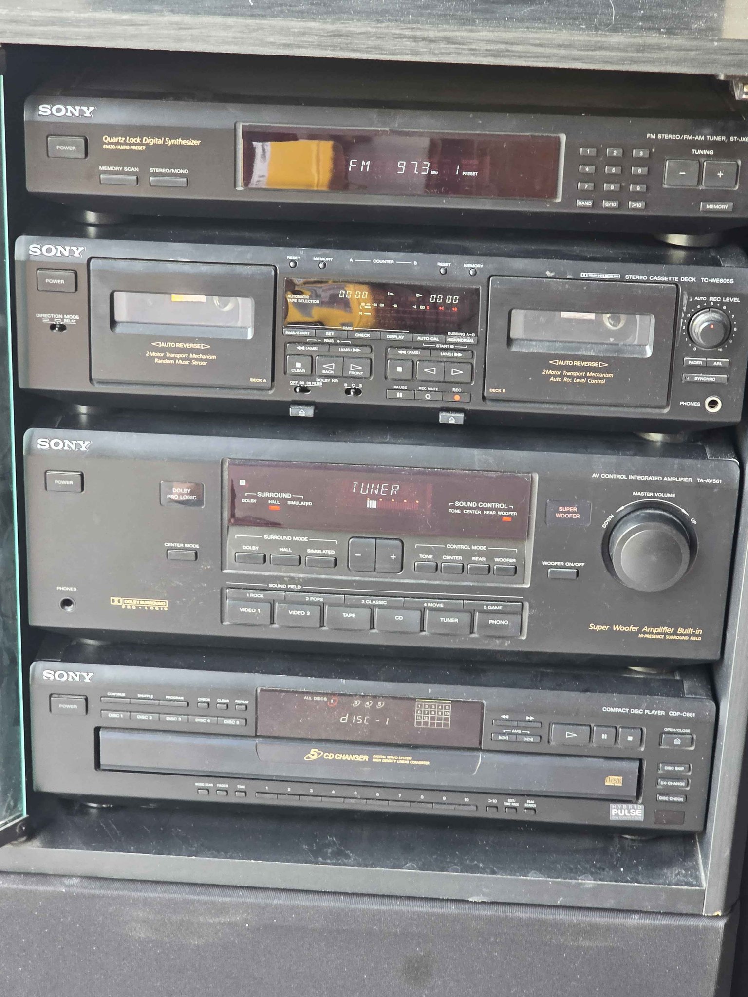 VINTAGE Sony 600-Series Full Stack - One Owner - Includes All Manuals ...