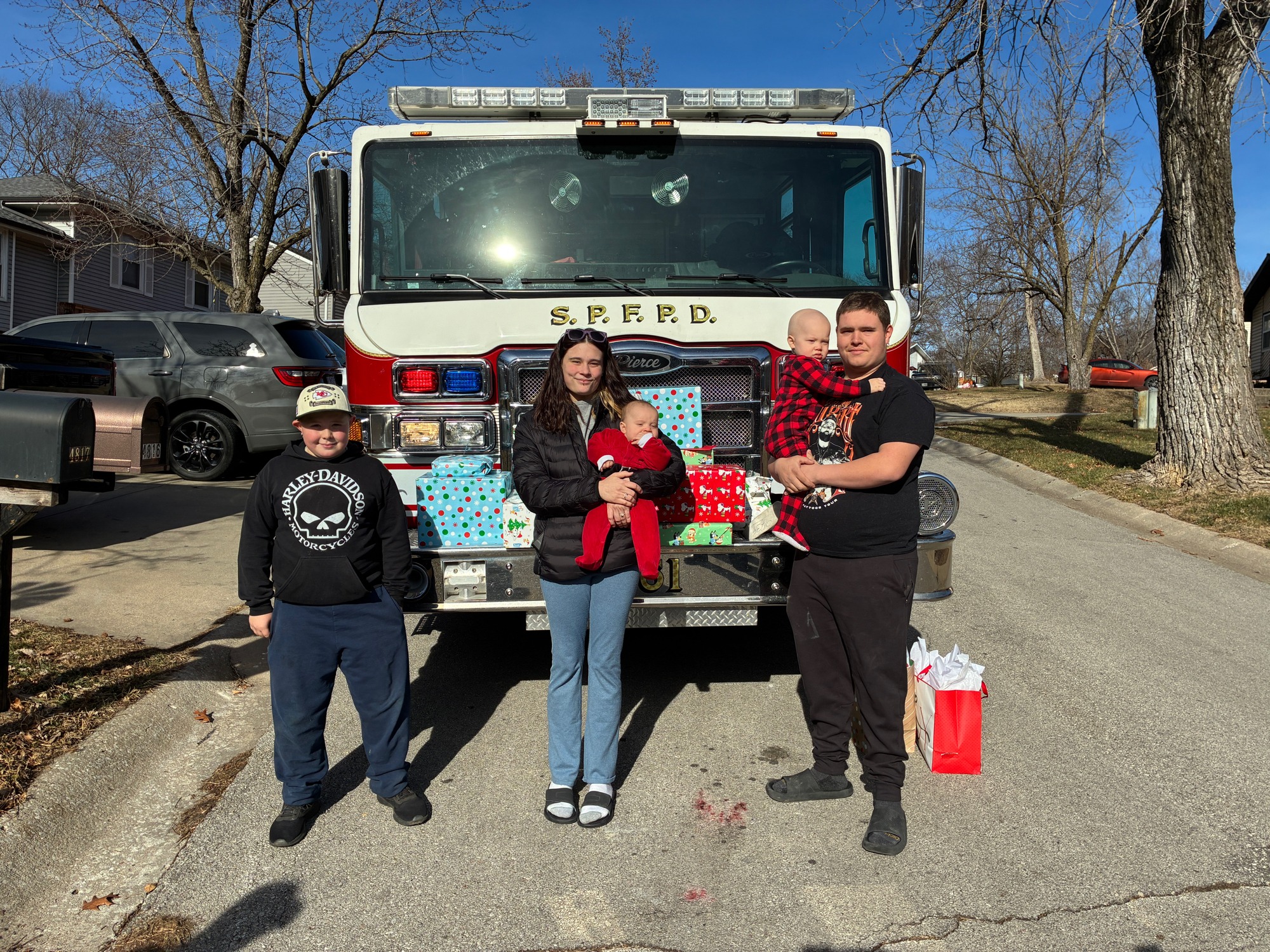 Christmas came early today for this special family. Santa asked 