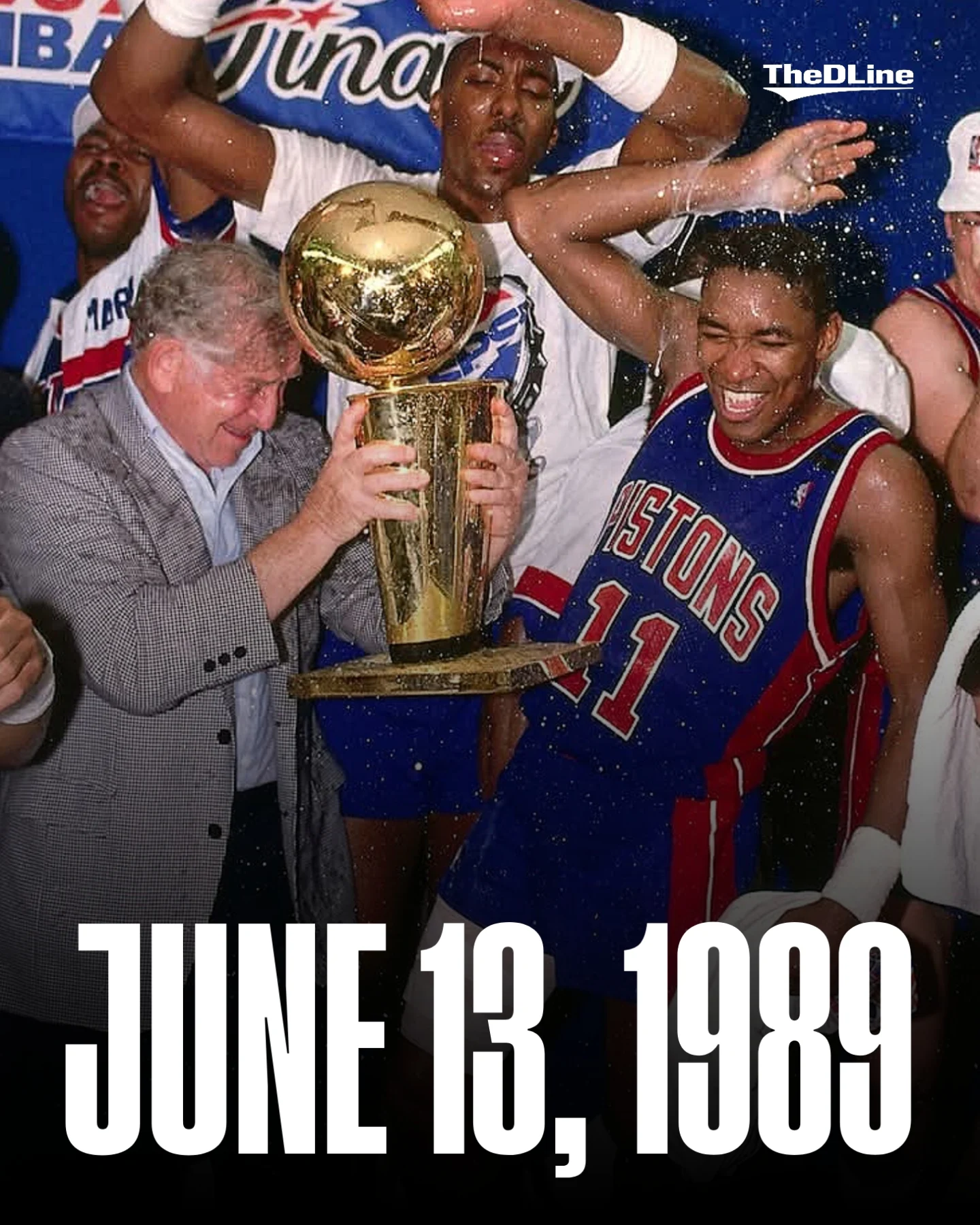 37 YEARS AGO TODAY: The Detroit Pistons won their FIRST NBA 