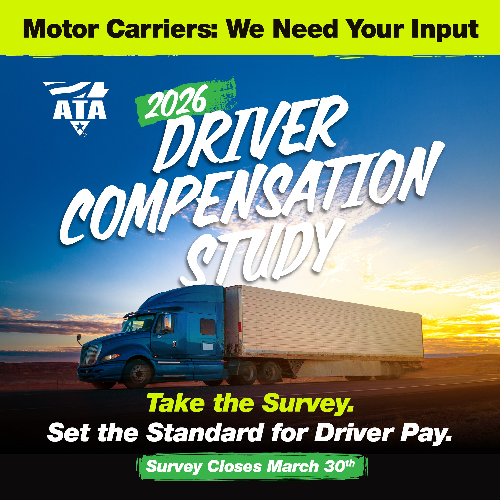 American - Did you hear? ATA’s 2026 Driver Compensation Survey is now ...